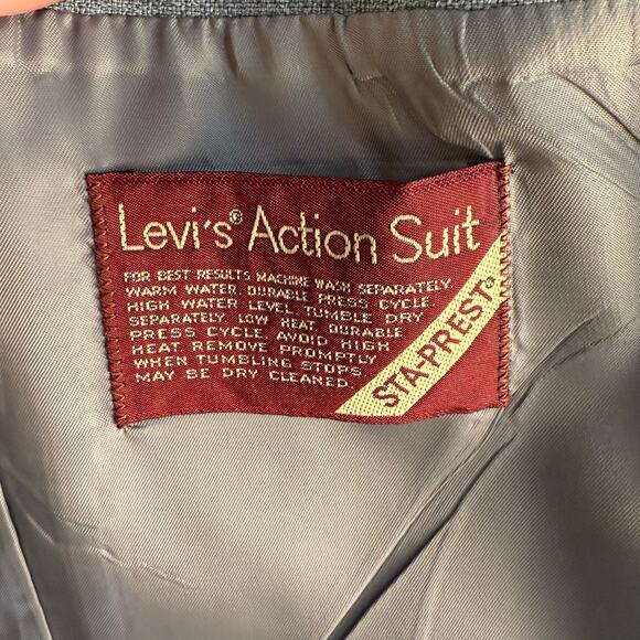Levi's Men's Size 40R Gray Action Suit with STA-PREST #3414 - Picture 12 of 13